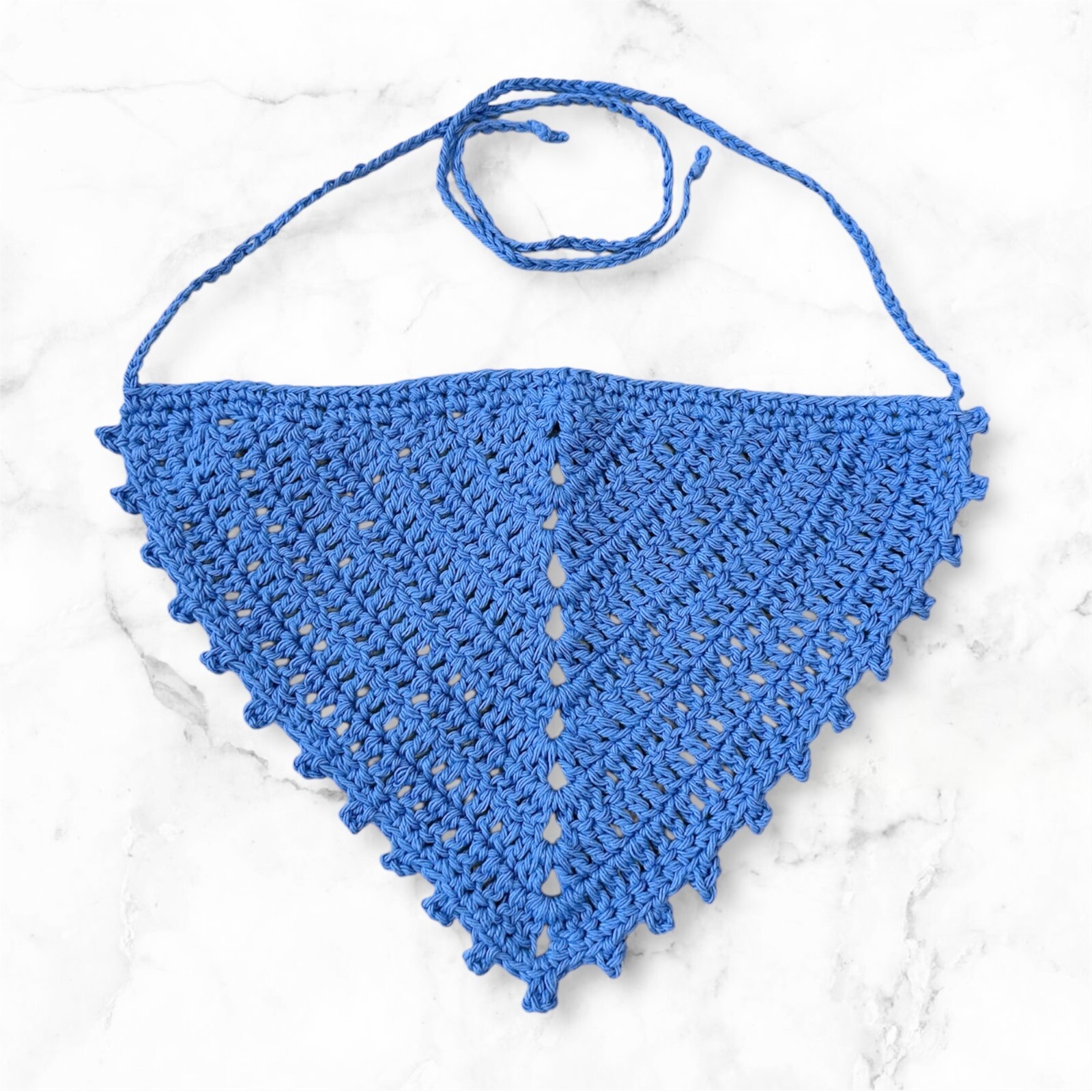 Crochet Picot Hair Bandana for Teens and Adults Handmade New