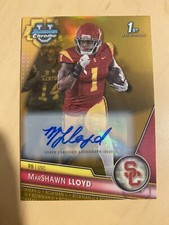 MARSHAWN LLOYD 2023 01/50 Bowman University Best Football Gold Auto Packers RC