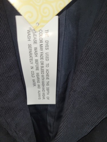 Denim & Co Navy Blue Corduroy Blazer Jacket NWT Size XL - Picture 9 of 11
