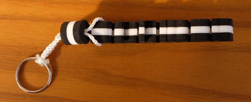 Rickman Word Letter Foam Black/White Key Ring Clearance - Picture 2 of 3