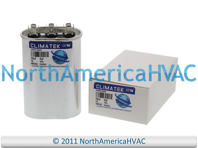 35/5 uf MFD Oval 370 / 440 Volt Capacitor Fits Lennox Armstrong Ducane 53H27