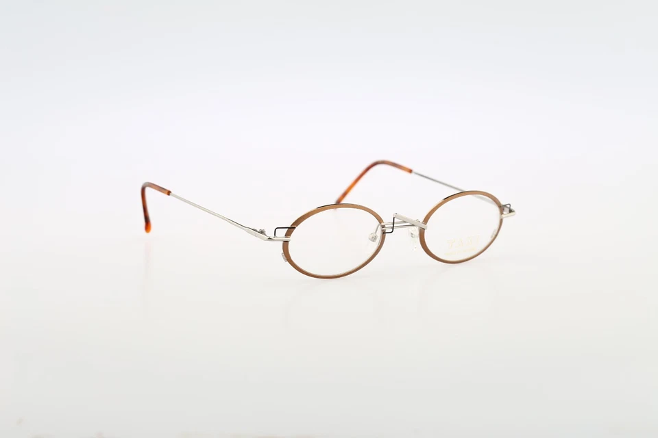 Taxi By Casanova ST 12 01, Vintage 90s copper small oval eyeglasses frame - Image 4 of 4