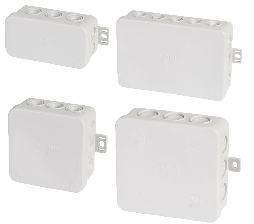 F-TRONIC 5-10 x Feuchtraum Kabel Abzweigdosen Verteilerdose Abzweigkasten IP54 Aufputz