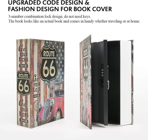 KYODOLED Hidden Metal Lock Box,Diversion Book Safe with Combination Lock,Money H - Picture 3 of 3