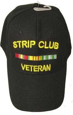 STRIP CLUB VETERAN BASEBALL STYLE EMBROIDERED HAT funny novelty ball fun cap A54