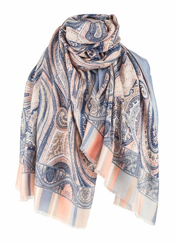 Michelsons of London Large Paisley Ladies Scarf - Picture 13 of 14