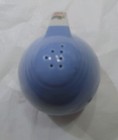 Vintage Hall Blue Egg Shape Pepper Shaker With Rose Flowered Handle Very Nice — photo 9