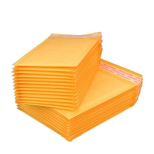 100 #2 8.5x12 Yellow Kraft Bubble Mailers Padded Envelopes Bags 8.5" x 12" - Picture 4 of 8