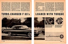 1962 Oldsmobile F-85 Jetfire Turbo-charged Original 5-page Article Ad