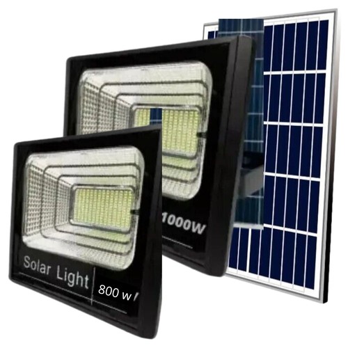 FARO FARETTO LED 800W e 1000W CON PANNELLO SOLARE RICARICABILE - Foto 4 di 10