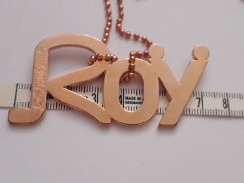 pendente collana uomo donna unisex ROY ROGER'S catena pallini pl oro rosa - Foto 5 di 8