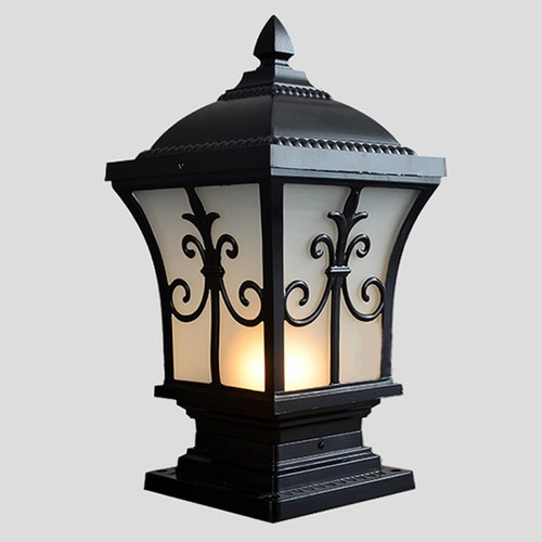 Outdoor Wall Light Garden Gate Post Wall Lighting Glass Wall Sconces Pillar Lamp - Picture 4 of 14
