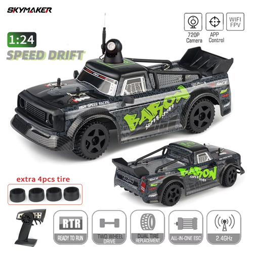 RC 1:24 Drift Truck Car W/ WIFI FPV HD Camera Model 2.4GHz RTR LED Light SG1603