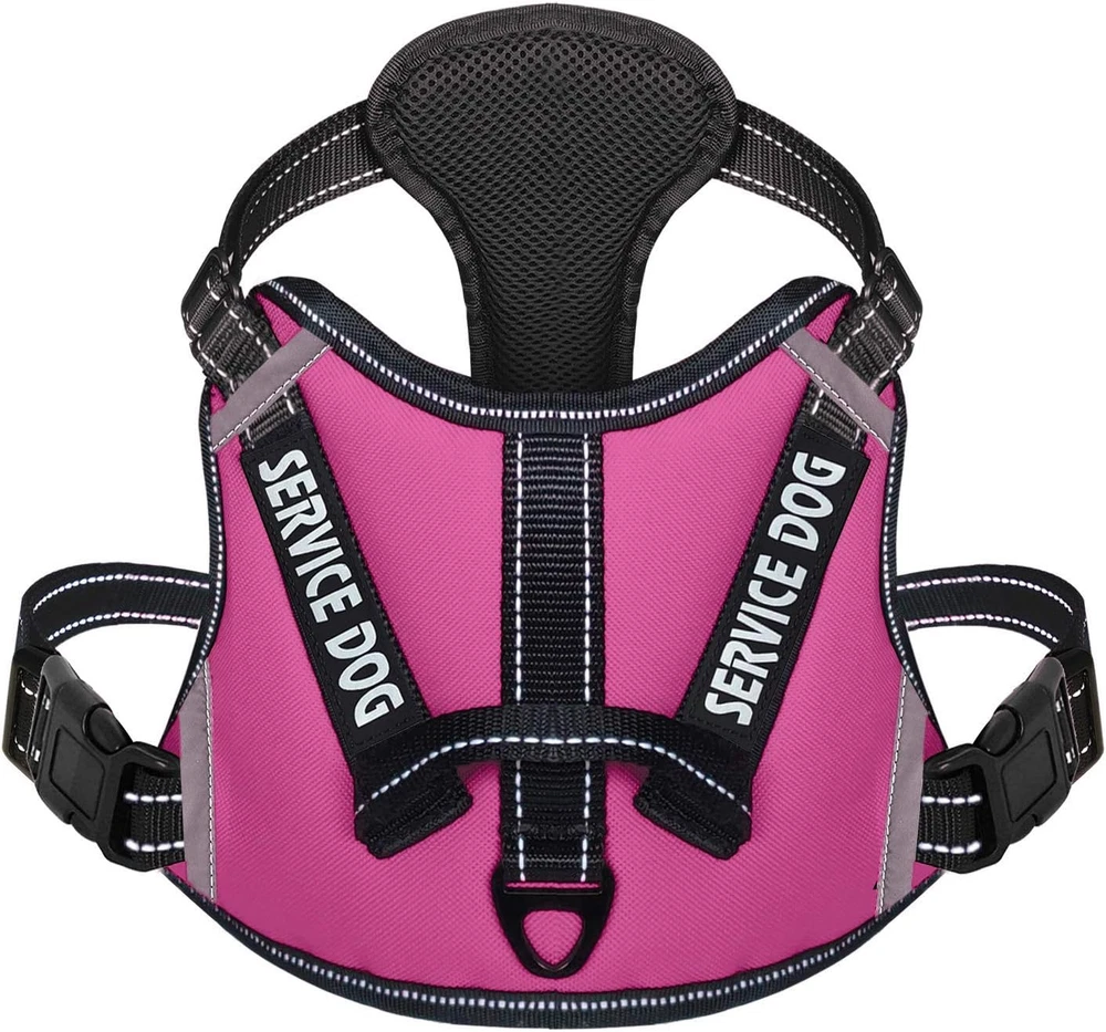 Dog Harness,No-Pull Service Dog Harness with Handle,Adjustable Comfort Pet Dog V