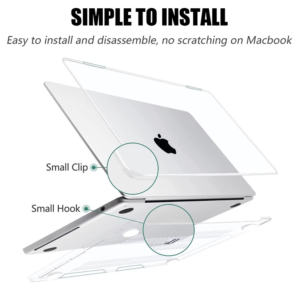 For Macbook Air 13.6" A3113 A3240 M4 Hard Case &Keyboard Cover &Screen Protector - Image 4 of 4
