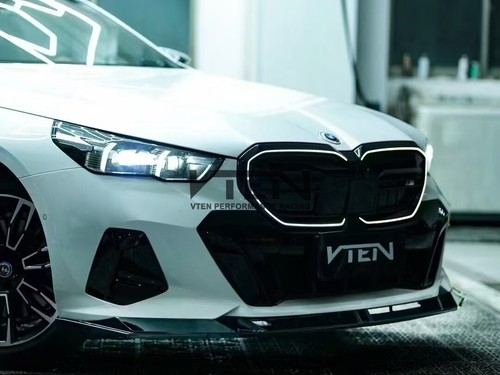 Gloss Black Front Lip Diffuser Spoiler Sideskirt For BMW New Series 5 G60 G68 - Picture 2 of 18