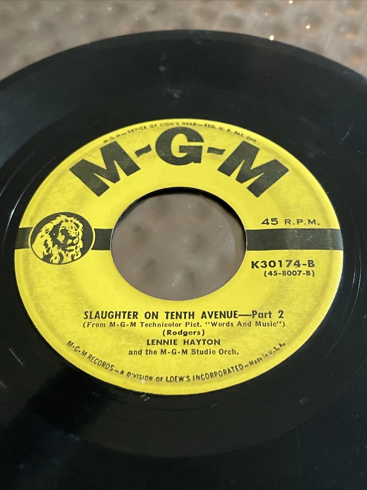 LENNIE HAYTON SLAUGHTER ON TENTH AVENUE 45RPM 7” (K30174) - Image 4 of 4