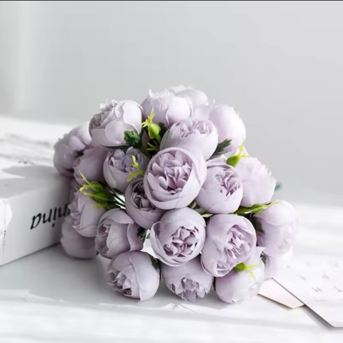 Peony Artificial Flowers Silk Bouquet 27 Heads Home And Wedding - Picture 17 of 18