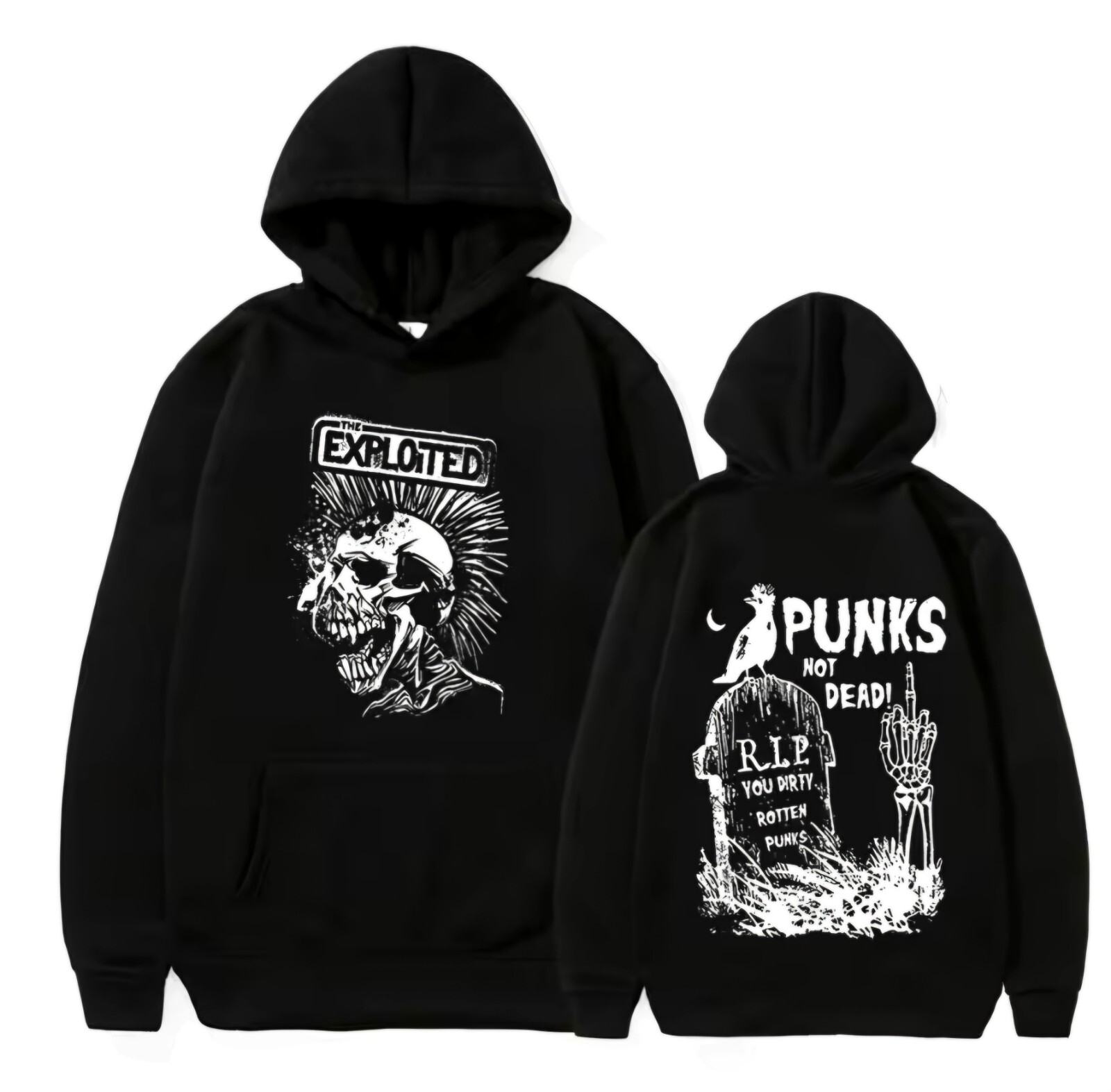 Exploited Hoodie Punks Not Dead ( PLEASE READ DESCRIPTION BEFORE PURCHASE)