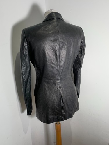 GUCCI Tom Ford Leather Blazer Size 40 UK 8 10 VGC fitted jacket lined classic - Picture 11 of 20