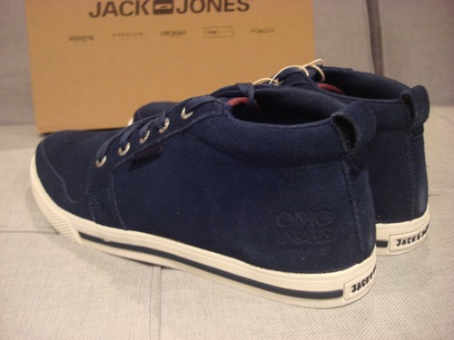 JACK & JONES MEN'S JUNO CASUAL HIGH SUEDE BLUE SIZE 10 SHOES - BRAND NEW - NWTT - Picture 8 of 12