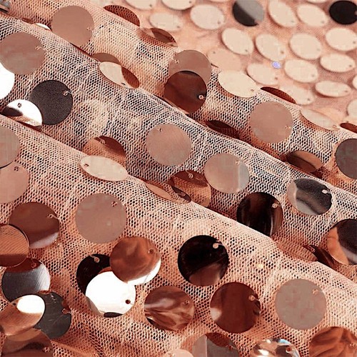 90x156-Inch RECTANGULAR TABLECLOTH Big Payettes Sequines Wedding Party Linens - Picture 5 of 74