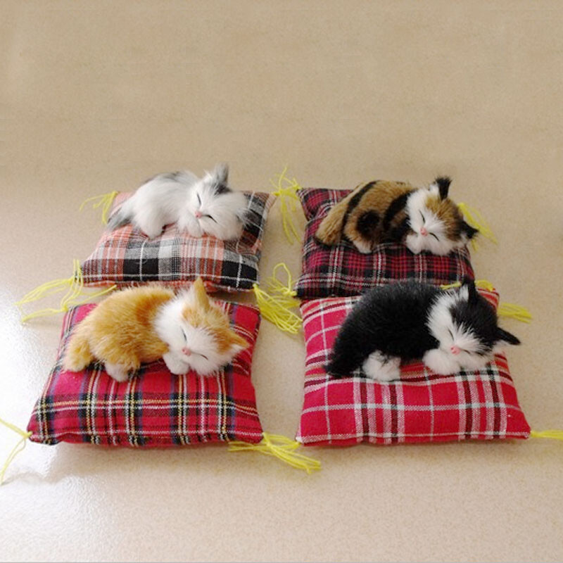 Cute Plush Stuffed Toy Sleeping Cat Simulation Animal Kids Children Doll  Gift UK