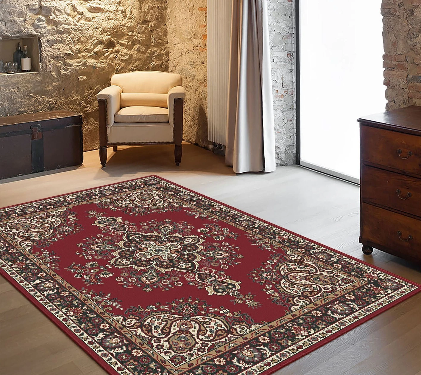 Red Rugs Mats Medallion Traditional Big Extra Large Long Wide Floor Carpets Rug
Opens in a new windo
