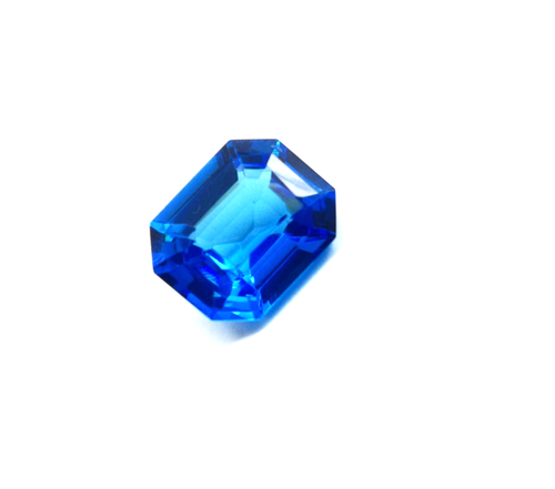 10 CT Genuine Brazilian Indicolite Blue Tourmaline Emerald Cut Loose Gemstone - Picture 6 of 9