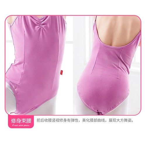 Girls Sleeveless Ballet Leotard Cotton Gymnastics Bodysuit Jumpsuit Dancewear 3C - Picture 10 of 17
