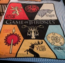Game of Thrones Blanket Fleece - Houses Families Lannister Stark Targaryen 60x48