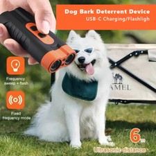 Ultrasonic Dog Repeller Stop Barking Device Prortable Outdoor Humane Flashlights