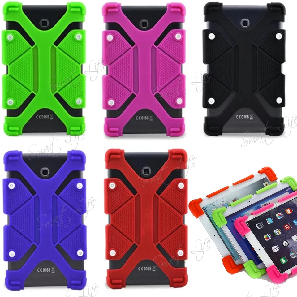 Custodia supporto silicone universale bambini per tablet iPad 7"-12" Android - Immagine 2 di 4