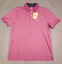 Tommy Bahama Festival Purple Mens Sz Small Polo Shirt Striped NWTS 99.50