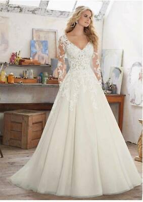 c041New White//ivory Wedding dress Bridal Gown custom size 2 46 8 10 12 14+