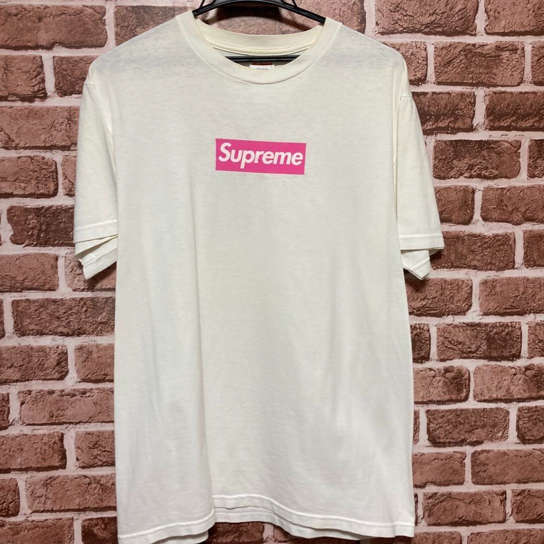 Supreme ピンク Tシャツ M Supreme ピンク ロゴ Tシャツ M - メルカリ