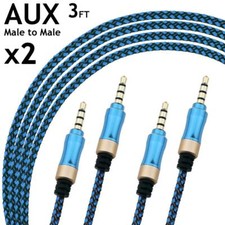 AUX 3.5 Male to Male 3FT Stereo TRRS High Quality Audio Cable Cellphone Headset
