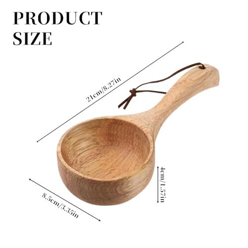 Cuchara de madera para baño cuchara de sal cuchara de cocina de madera cuchara de arroz multiusos grande - Imagen 2 de 7