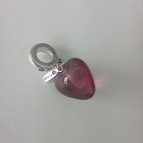 Dije de cristal colgante poción de amor de PANDORA 925 plata Murano - Imagen 3 de 4