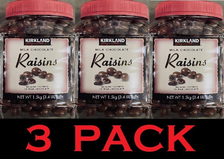 kue(3品)M.L size 3x KIRKLAND Signature Milk Chocolate Raisins 54 oz Jar - 3 PACK | eBay