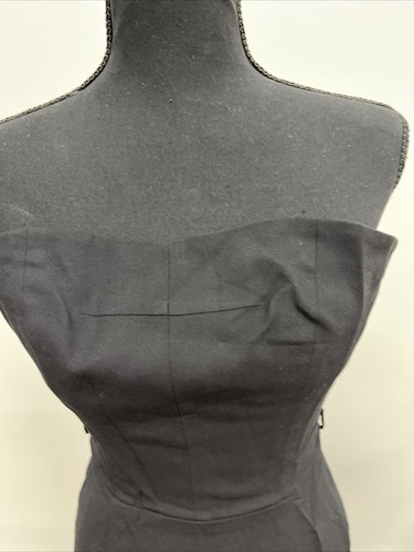 L'agence, Women's Strapless Zip Sheath Dress With Slit, Black, Size S, NWT - Picture 4 of 8