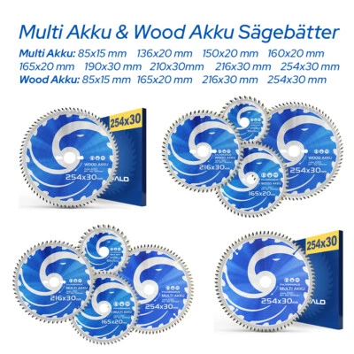 FALKENWALD Akku Kreissägeblatt Sägeblatt für Multi und Holz - Ø 85 - 315 mm