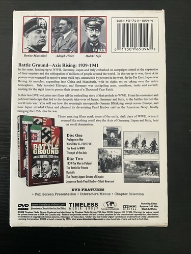 Battle Ground Axis Rising: 1939-1941 (DVD, 2008, 2-Disc Set) - Picture 2 of 3