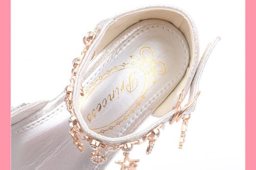 Kids Girls Ice Queen Princess Party Sequins Crystal Glitter Fancy Dress Sandals - Picture 48 of 80
