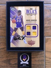 2016-17 Upper Deck Supreme Hard Court Autograph Quad Patch Relic Magic Johnson