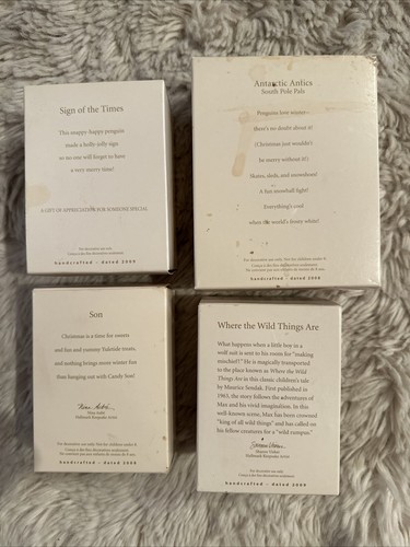 Hallmark Keepsake Son, Sign Of Times 09,Antarctic Antics, WhereTheWildThings Are - Picture 2 of 3