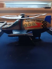 korean vintage tin space ship toy