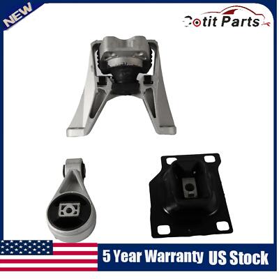 3pcs Engine Motor and Transmission Mount for Ford Focus 2005 2006 2007 2.0L Auto