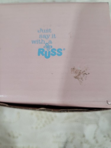 Russ Baby Hand-painted Baby's First Piggy Bank Ceramic Bank BLUE - Picture 2 of 8