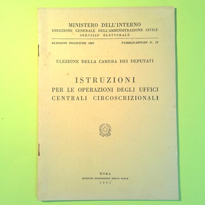 BETRIEBSANLEITUNG DER ZENTRALBÜROS ABGEORDNETENKAMMER 1963 N 13